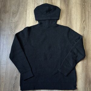 Express Black Men's Crewneck Sweater with Hood